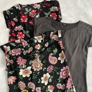 3 Express Women’s Blouses/Tops Vneck Shirt Sleeves Medium